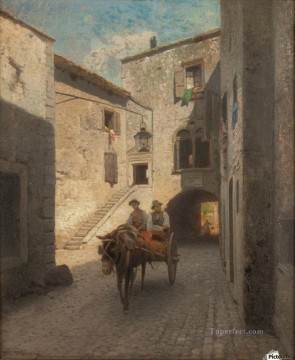 Escena callejera Amadeo Preziosi Neoclasicismo Romanticismo Pinturas al óleo